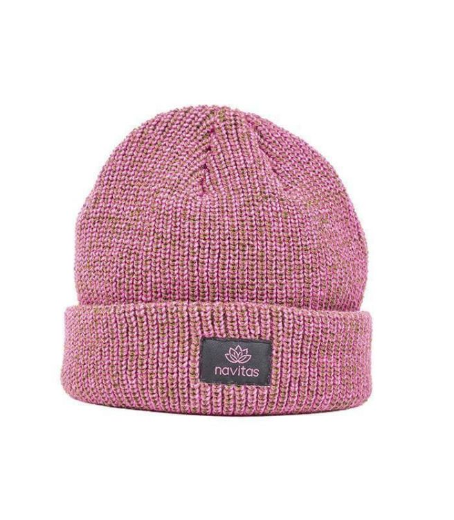 Picture of Navitas Womens Lily Pink Green Beanie Winter Hat