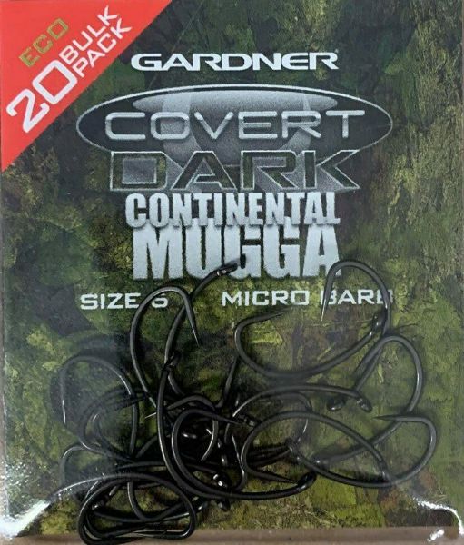 Picture of Gardner Covert Dark Mugga Continental Hooks - Micro Barb - 20pcs