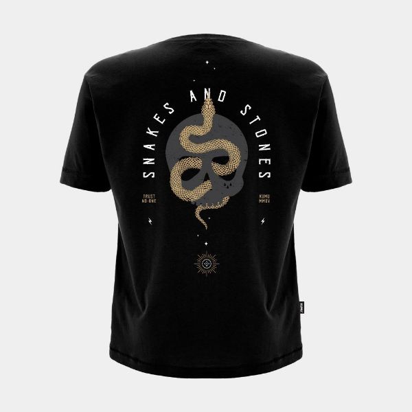 Picture of KUMU Snakes and Stones T-Shirt Black