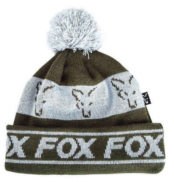 Picture of Fox Green & Silver Lined Bobble Hat