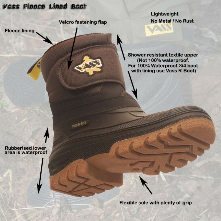 Picture of Vass Fleece Lined Boots With Strap