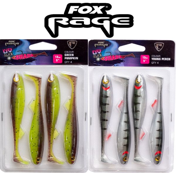 Picture of FOX Rage Slick Shad Lures ULTRA UV Predator Fishing Pack