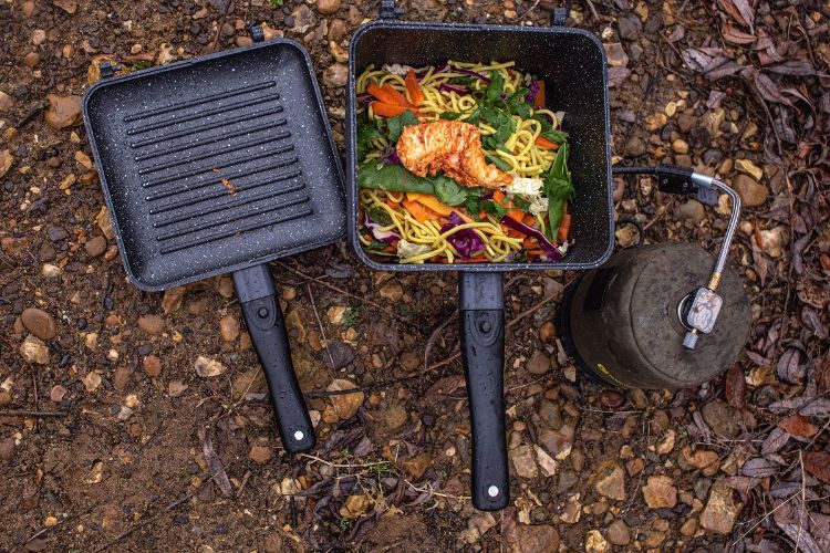 Picture of RidgeMonkey Connect Deep Pan & Griddle XL Granite Edition