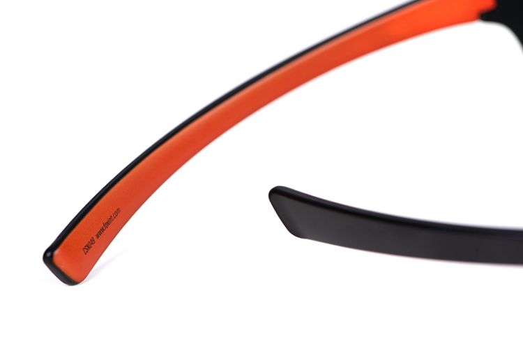 Picture of Fox Collection Wraps Sunglasses - Black/Orange - grey lense