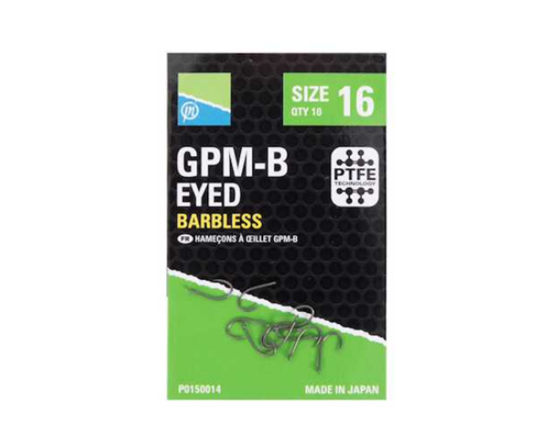 Picture of Preston Innovation GPM-B Barbless Hooks Eyed