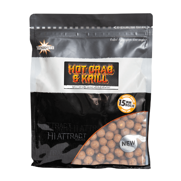 Picture of Dynamite Baits Hot Crab & Krill Shelf Life Boilies 1kg