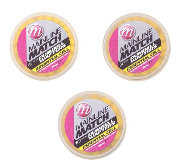 Picture of Mainline Baits Match Dumbell Wafters Yellow Essential Cell