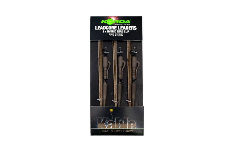Picture of Korda Kable Leadcore Leader Hybrid Lead Clip Ring Swivel 1m