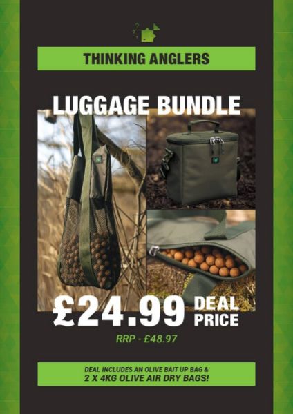 Picture of Thinking Anglers Olive Bait Up Bag Luggage Bundle 4
